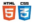 H T M L 5 and C S S 3 logos